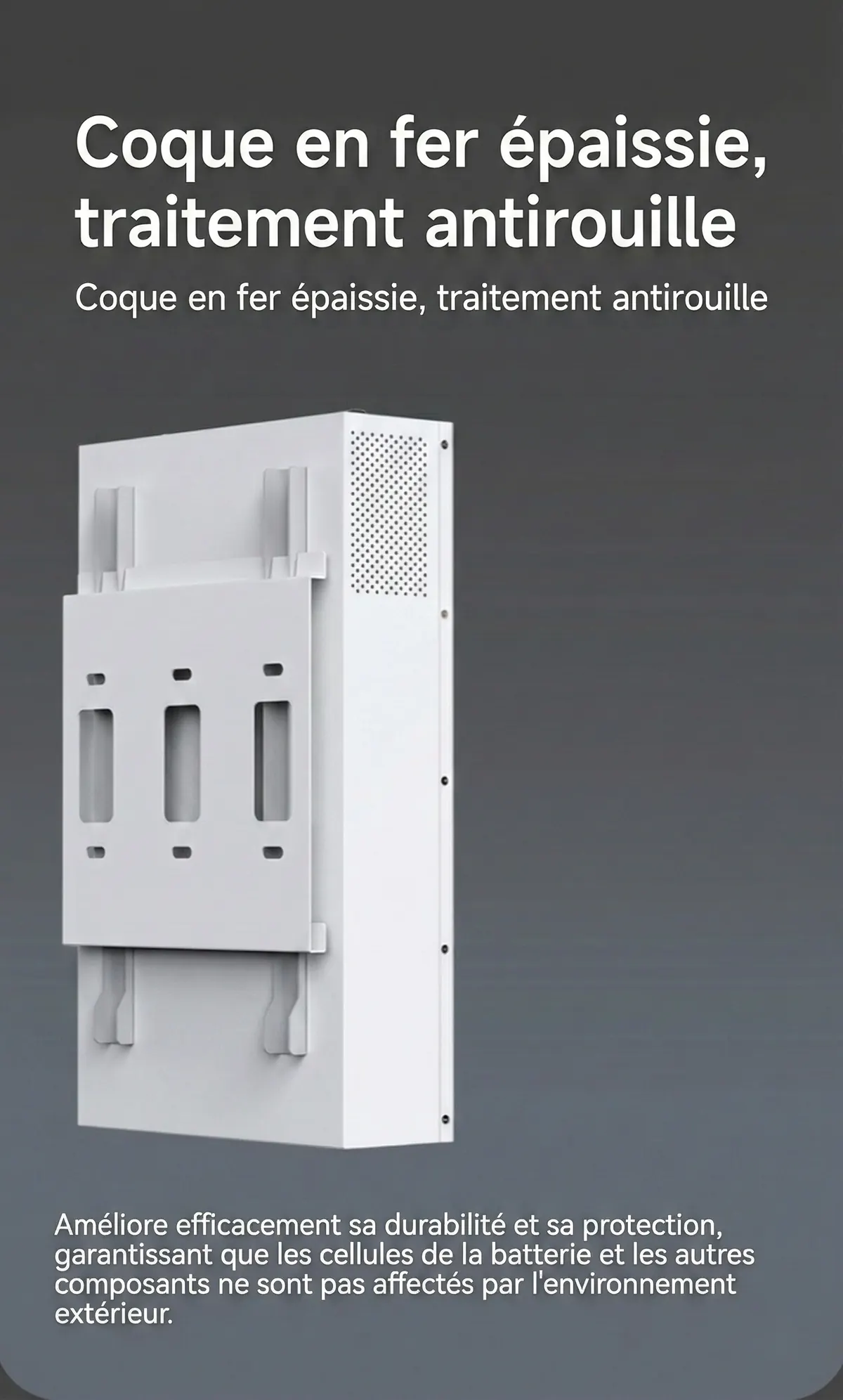 Coque en fer épaisse avec traitement antirouille